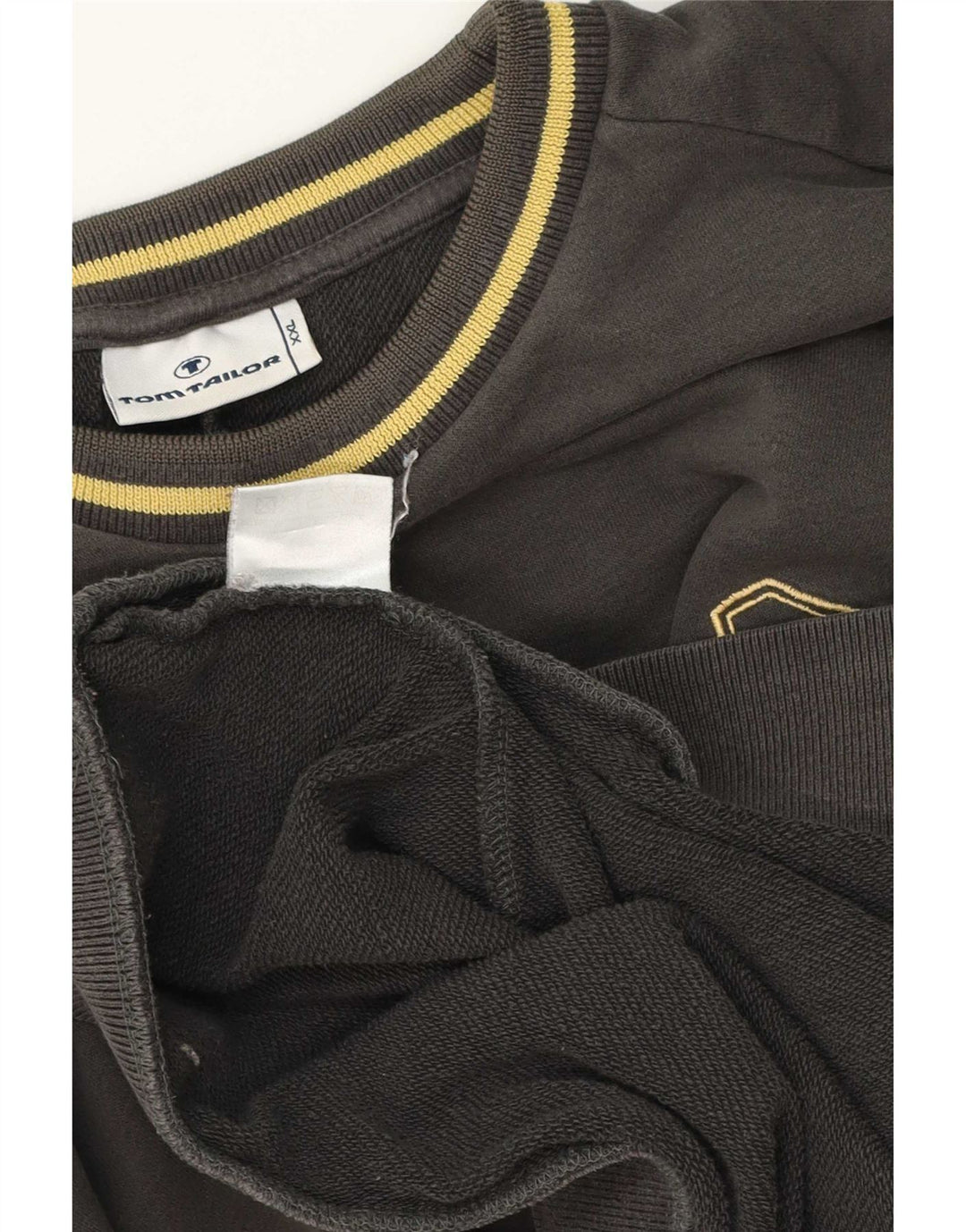 Felpa grafica da uomo Tom Tailor 2XL cotone grigio