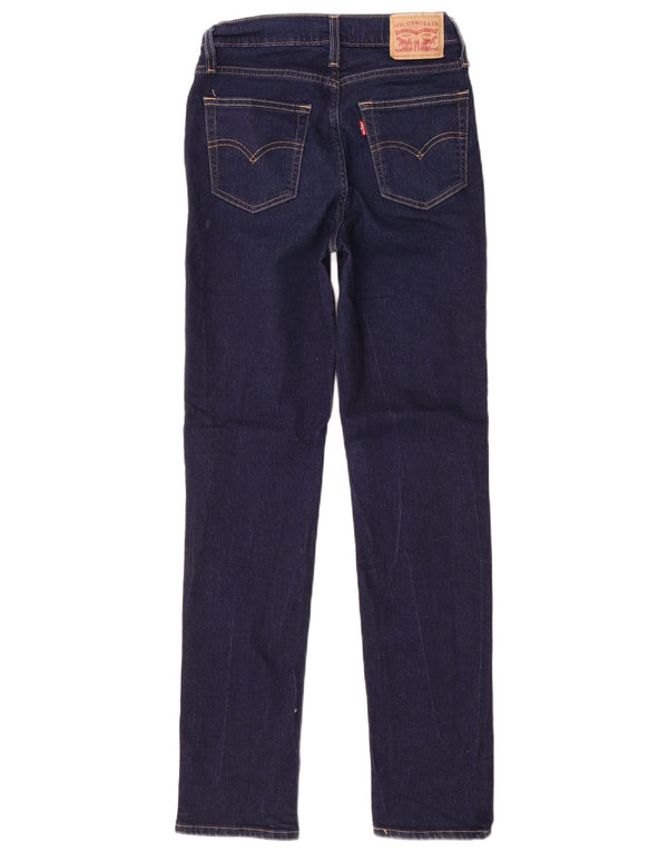 Levi's Jean Droit 724 Taille Haute Femme W28 L32 Bleu Marine Coton