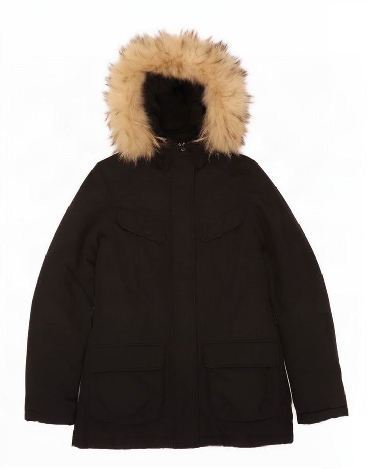 Woolrich Γυναικείο μπουφάν με κουκούλα UK 10 Small Black