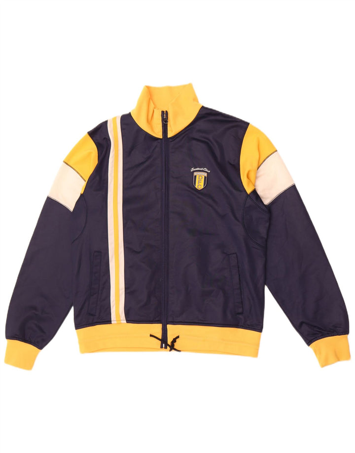 Diadora Herren-Trainingsanzug-Top-Jacke, mittelgroß, Marineblau, Farbblock