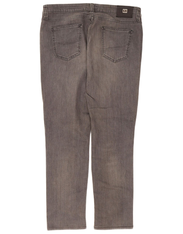 Luisa Spagnoli Womens Straight Jeans IT 48 XL W36 L28 Grey Floral Cotton