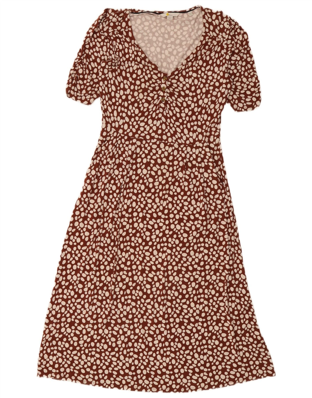 Rochie Maxi Boden pentru femei UK 12 Medium Brown Spotted
