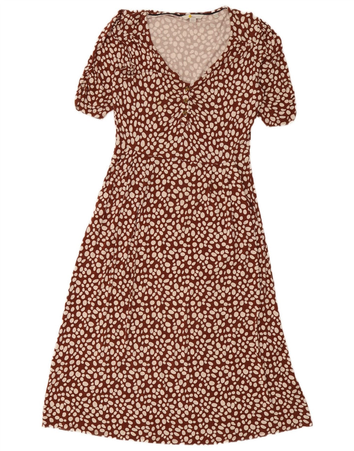 Rochie Maxi Boden pentru femei UK 12 Medium Brown Spotted