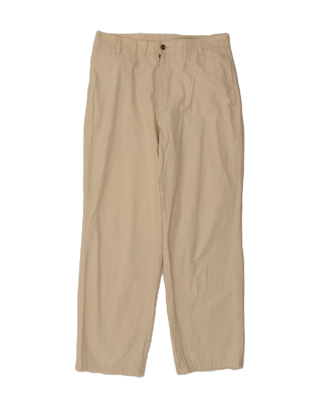 EDDIE BAUER Mens Straight Chino Trousers W33 L29 Beige Cotton Vintage Eddie Bauer and Second-Hand Eddie Bauer from Messina Hembry 