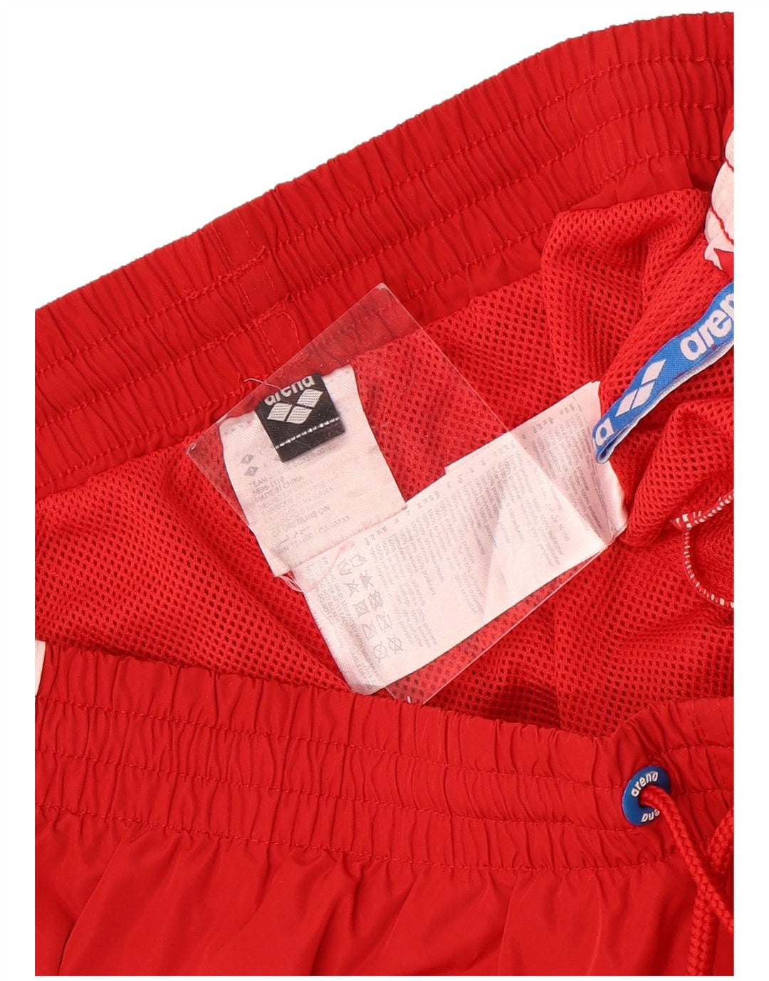 Arena Mens Graphic Swimming Shorts Large Red Colourblock Polyester