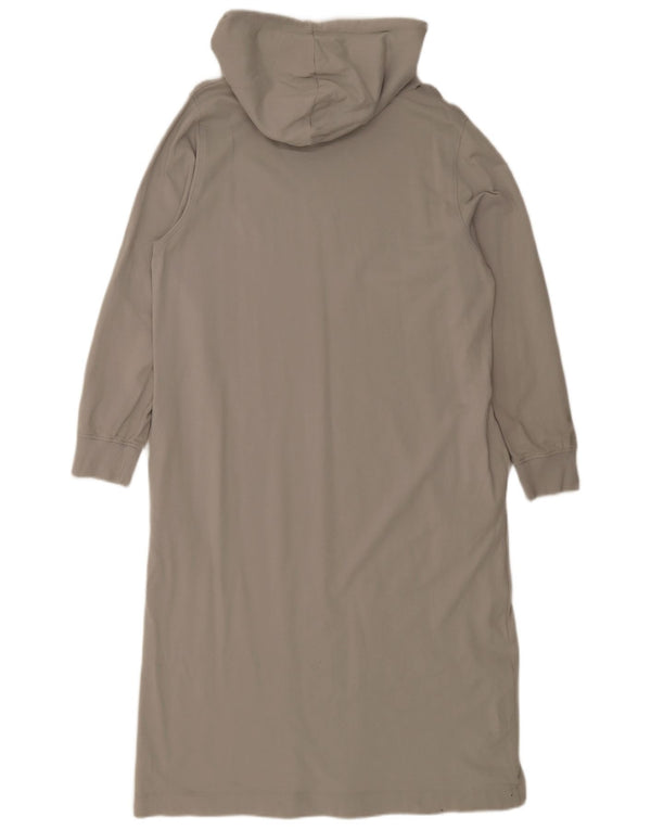 Zara Womens Long Sleeve Hoodie Dress UK 16 Large Grey