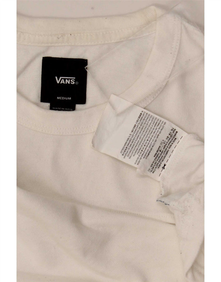 Vans Herre grafisk T-shirt Top Medium White Colourblock Bomuld