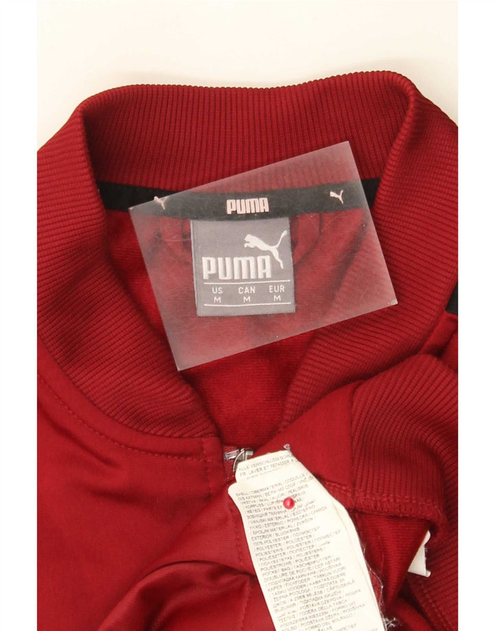 Giacca da ginnastica grafica da uomo Puma color block medio bordeaux
