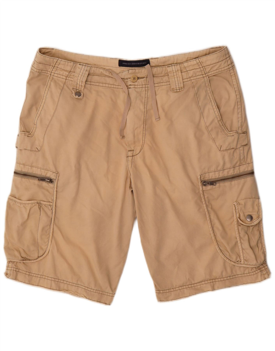 French Connection Herre Cargo Shorts W38 XL Beige Bomuld