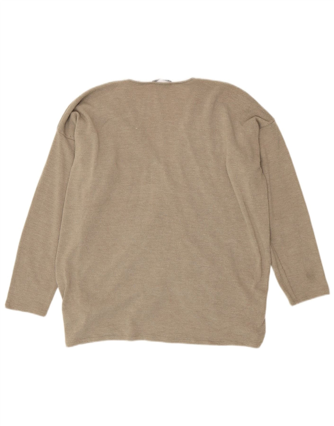 Top oversize da donna Zara a maniche lunghe UK 12 Poliestere beige medio