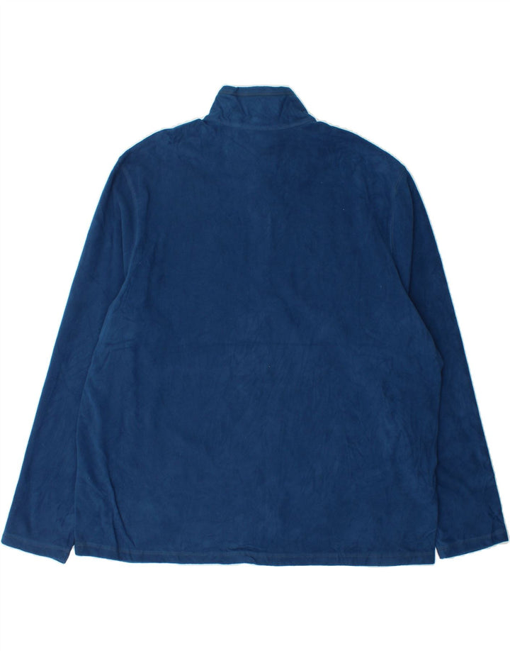 EDDIE BAUER Mens Zip Neck Fleece Jumper 2XL Blue Polyester Vintage Eddie Bauer and Second-Hand Eddie Bauer from Messina Hembry 