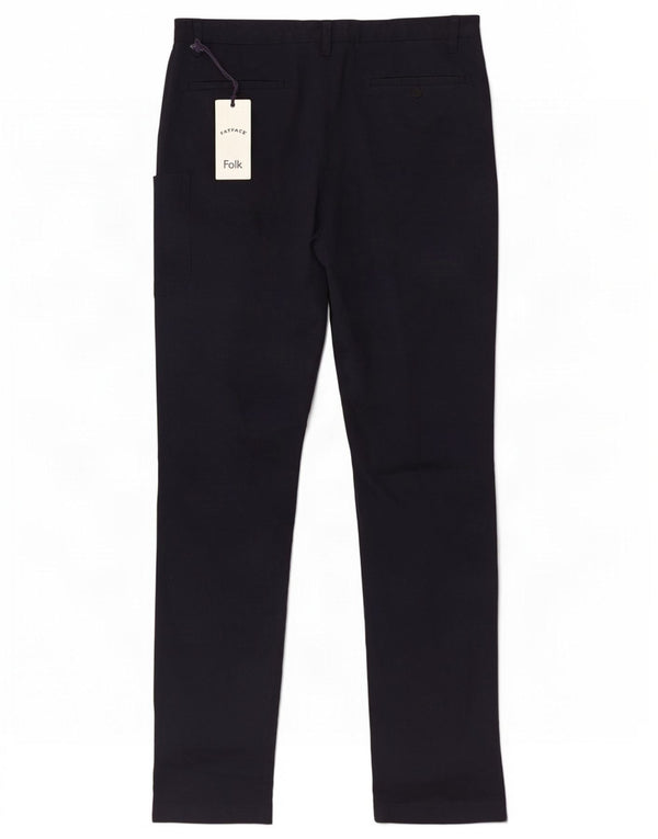 Calças cargo masculinas Fat Face Folk Slim W34 L33 Algodão Azul Marinho