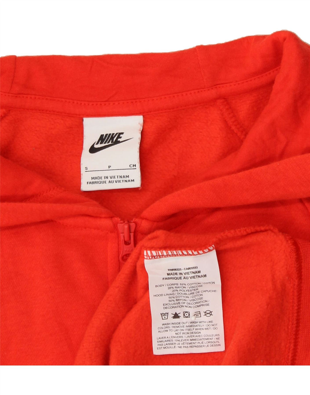 NIKE Mens Hoodie Jumper Small Orange Cotton Vintage Nike and Second-Hand Nike from Messina Hembry 