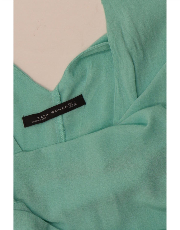Camicetta Zara da donna Top UK 14 grande turchese