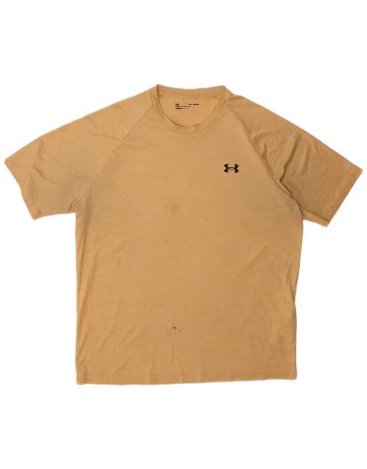 Camiseta Under Armour Hombre Top XL Poliéster Amarillo