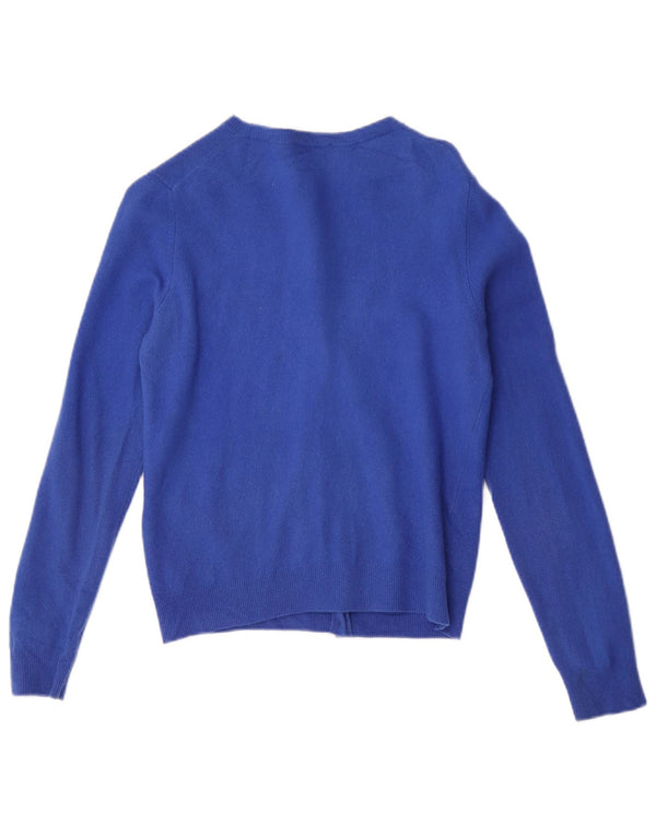 Benetton Γυναικεία Ζακέτα Crop UK 12 Medium Blue New Wool