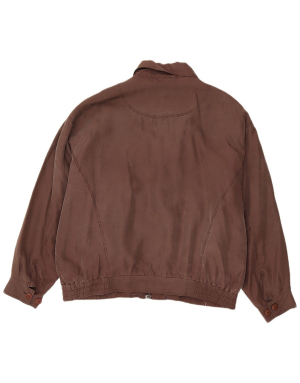 Brugi Bomber Jacket pentru bărbați UK 38 Medium Brown Silk