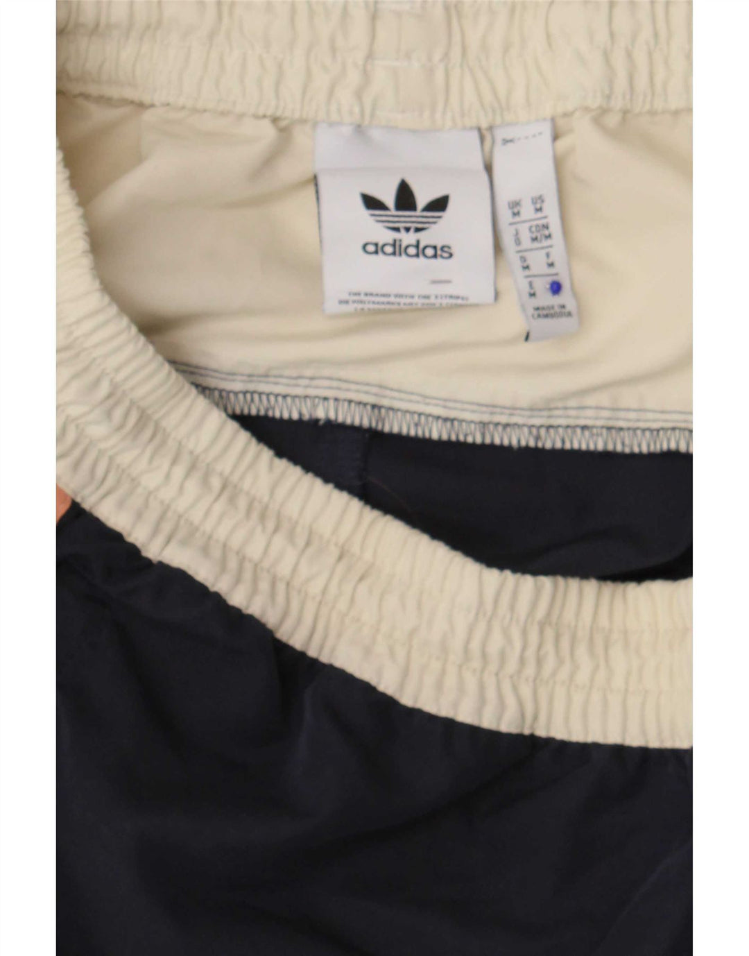 Pantaloncini da bagno Adidas da uomo medi in poliestere color block blu navy