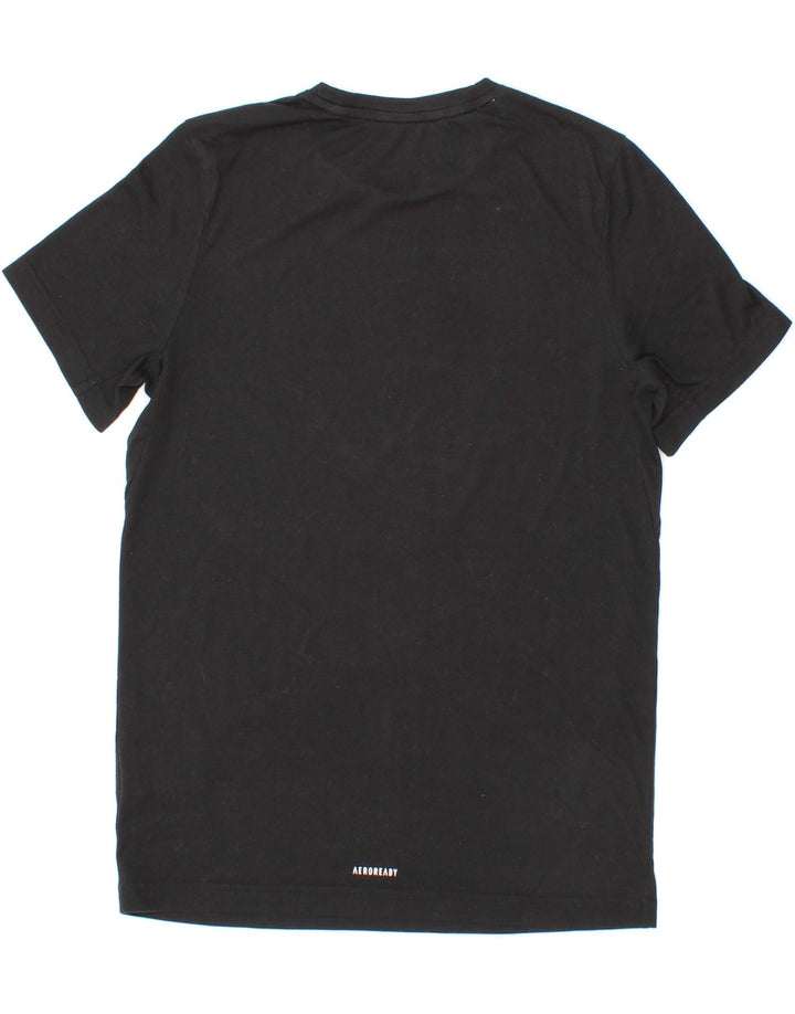ADIDAS Boys Graphic T-Shirt Top 13-14 Years Black Polyester Vintage Adidas and Second-Hand Adidas from Messina Hembry 