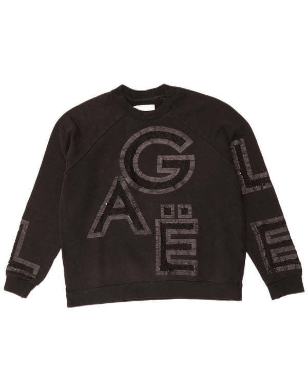 Felpa grafica da donna Gaelle Maglione UK 10 Small Nero