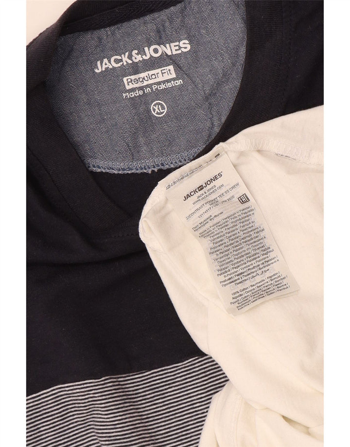 Jack & Jones T-shirt da uomo vestibilità regolare Top XL multicolore Colourblock