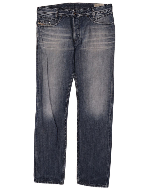 Diesel Mens Iakop Regular Slim Tapered Farmer W34 L34 kék pamut