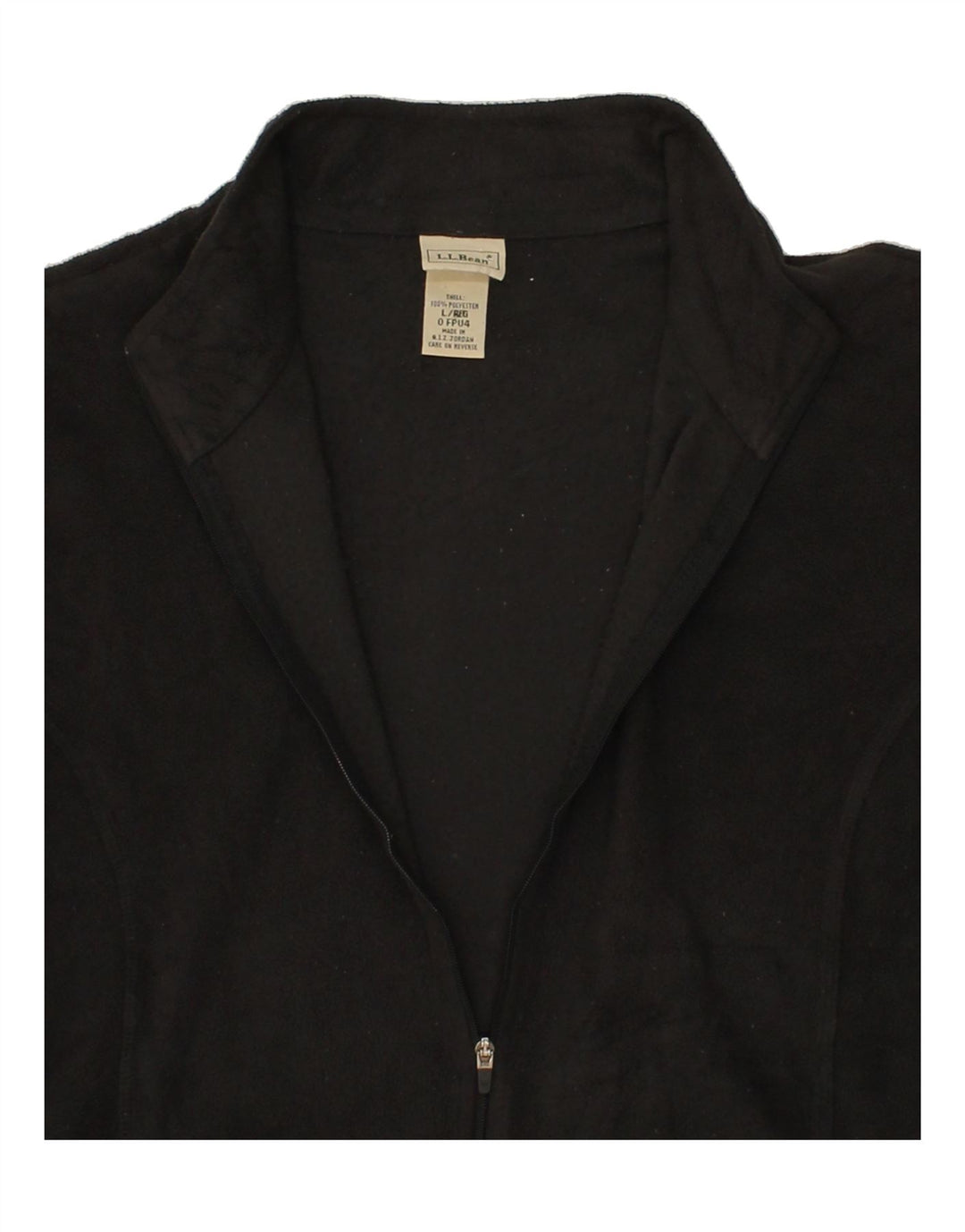 L.L.BEAN Womens Fleece Jacket UK 16 Large Black Polyester Vintage L.L.Bean and Second-Hand L.L.Bean from Messina Hembry 