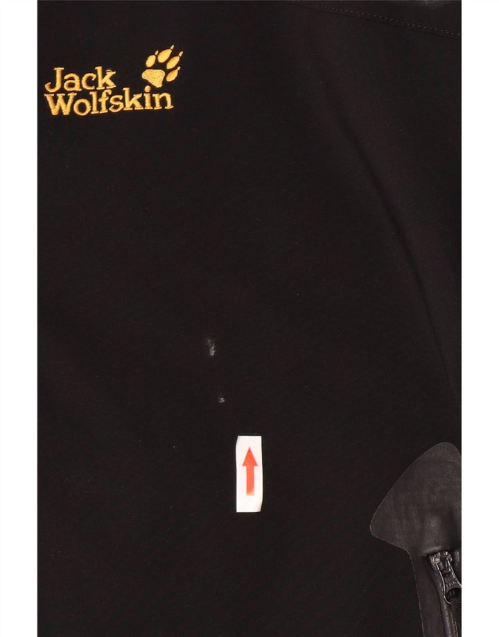 Jack Wolfskin Herre Hooded Windbreaker Jacket UK 40/42 Large Black Polyester
