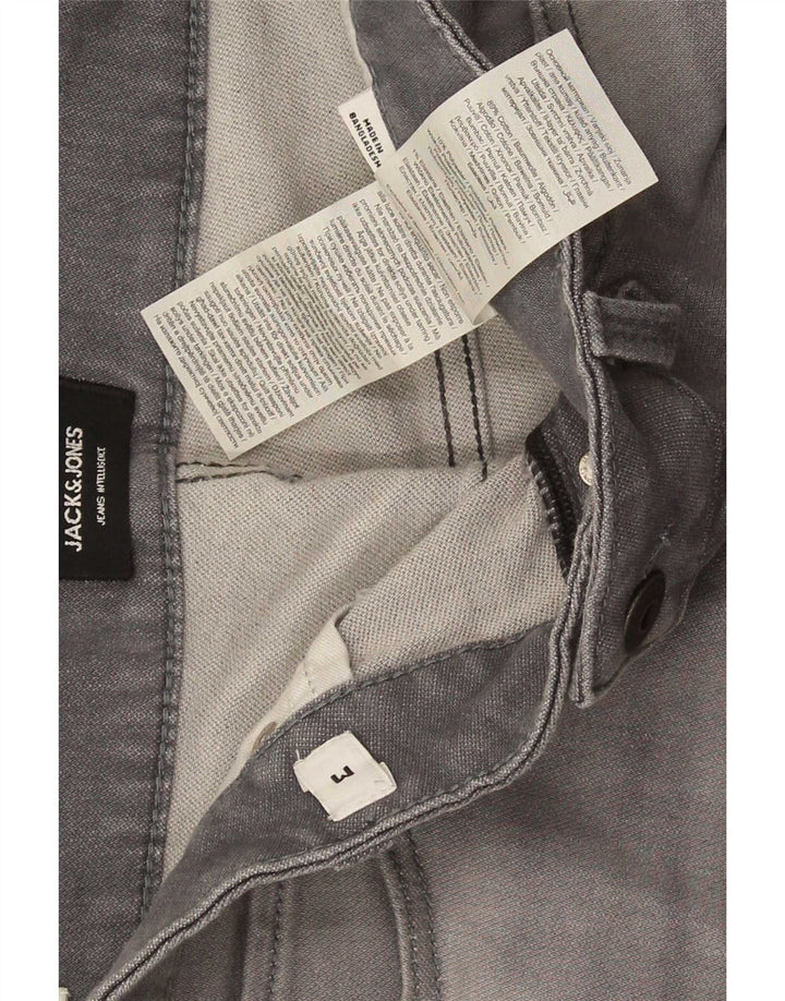 Jack & Jones Mens Denim Shorts Medium W34 Grey Cotton