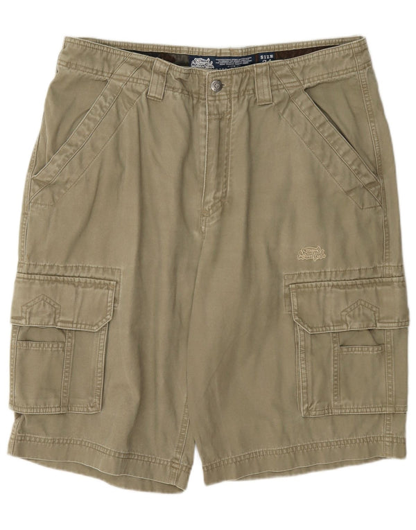 Weird Fish Mens Cargo Shorts W34 Large Khaki Cotton