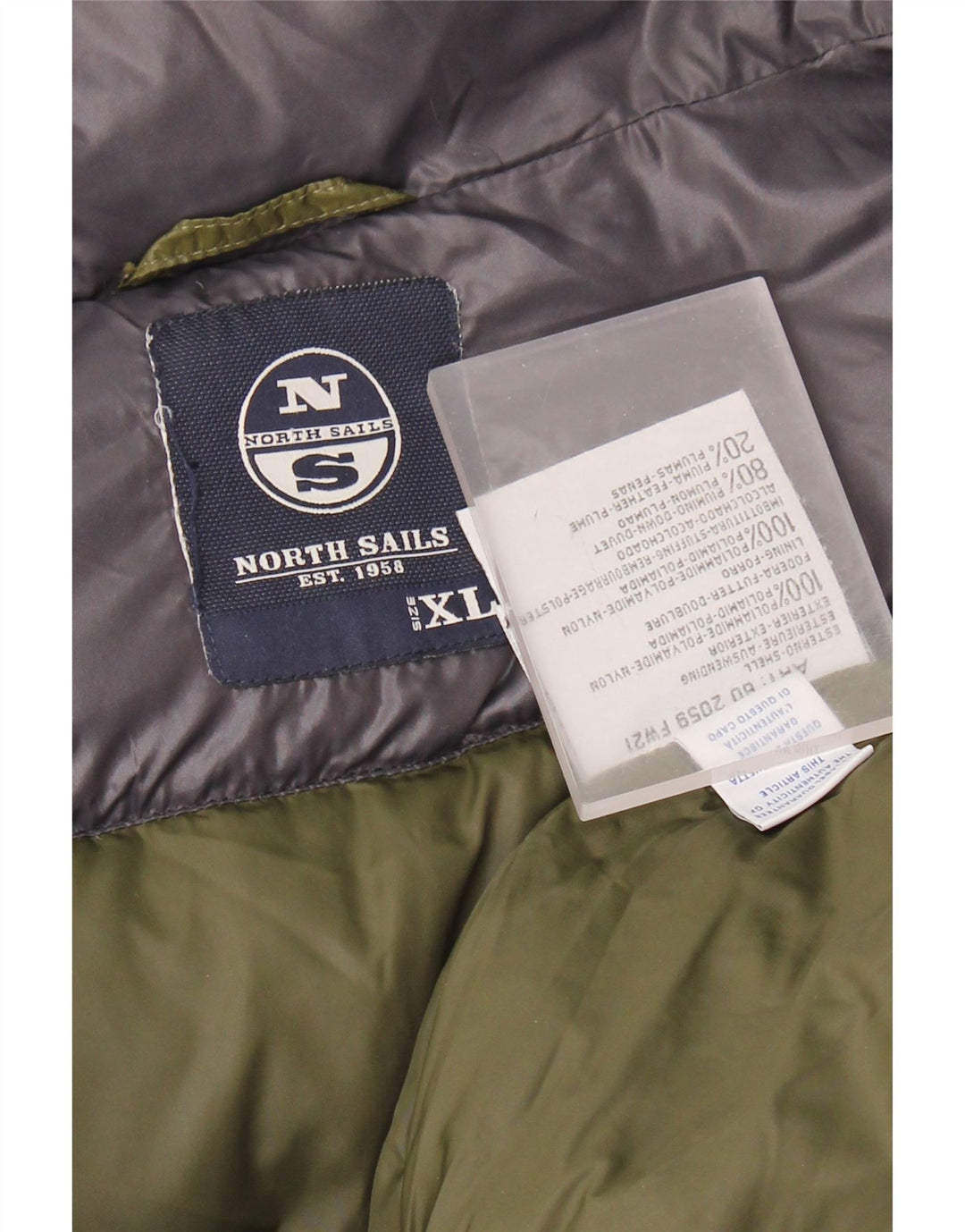 NORTH SAILS Mens Padded Jacket UK 42 XL Navy Blue Polyamide