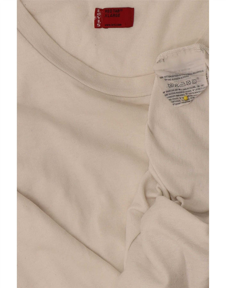 Levi's Maglia da uomo a maniche lunghe XL in cotone bianco