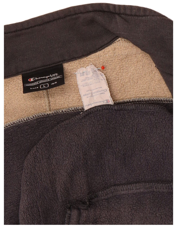 Giacca da tuta da uomo Champion, taglia grande, in cotone color block marrone