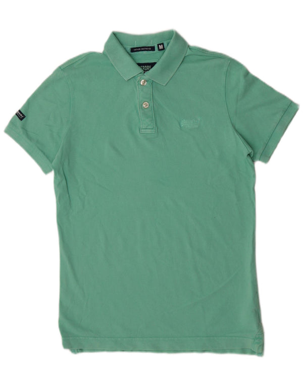 Superdry Polo Homme Vert Moyen Coton Classique