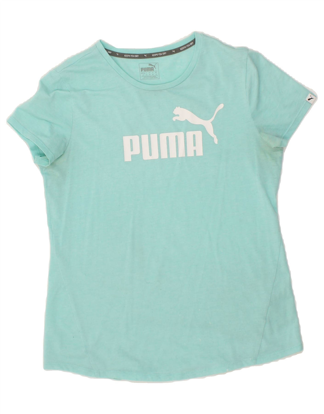 PUMA Womens Graphic T-Shirt Top UK 14 Large Blue Vintage Puma and Second-Hand Puma from Messina Hembry 