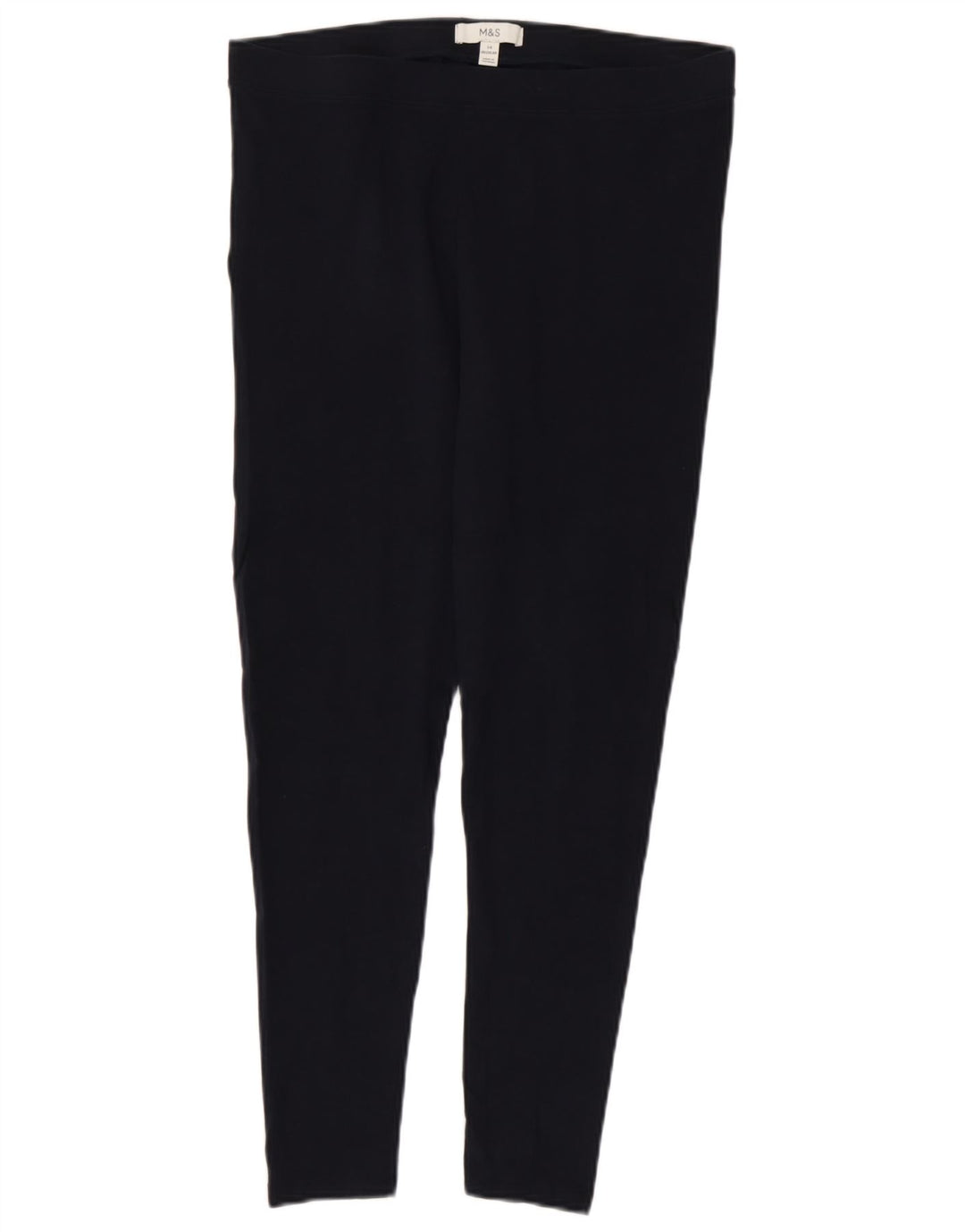Marks & Spencer Leggings Femme UK 14 Large Bleu Marine Coton