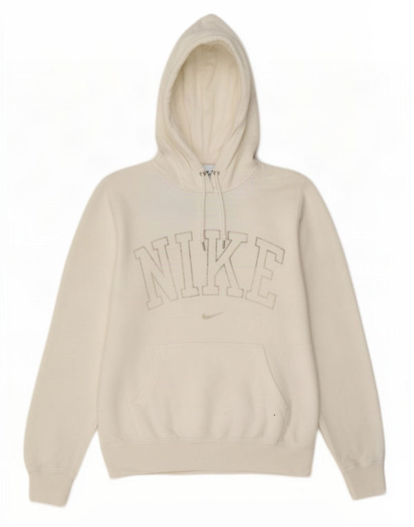 Nike Mens Graphic Hoodie Jumper Medium White Cotton