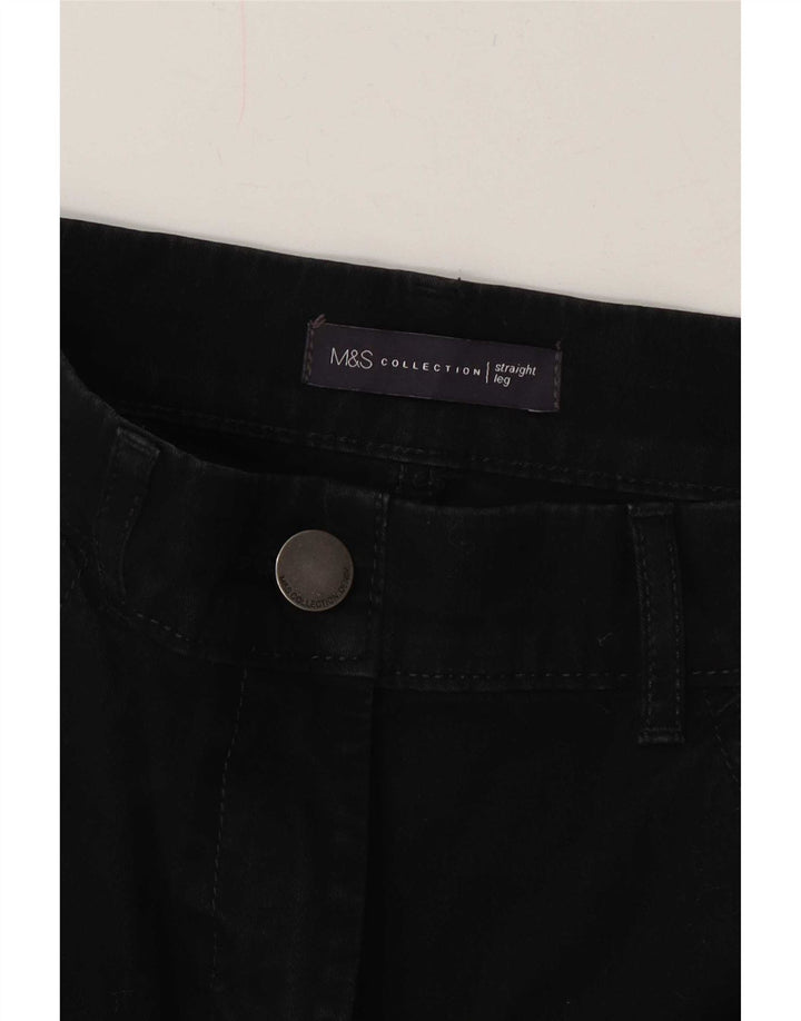Jeans dritti da donna Marks & Spencer W32 L30 neri