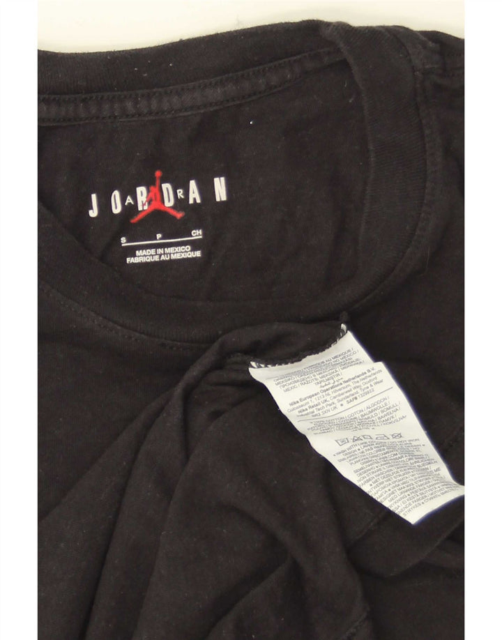 Jordan Mens Graphic T-Shirt Top Small Black Cotton