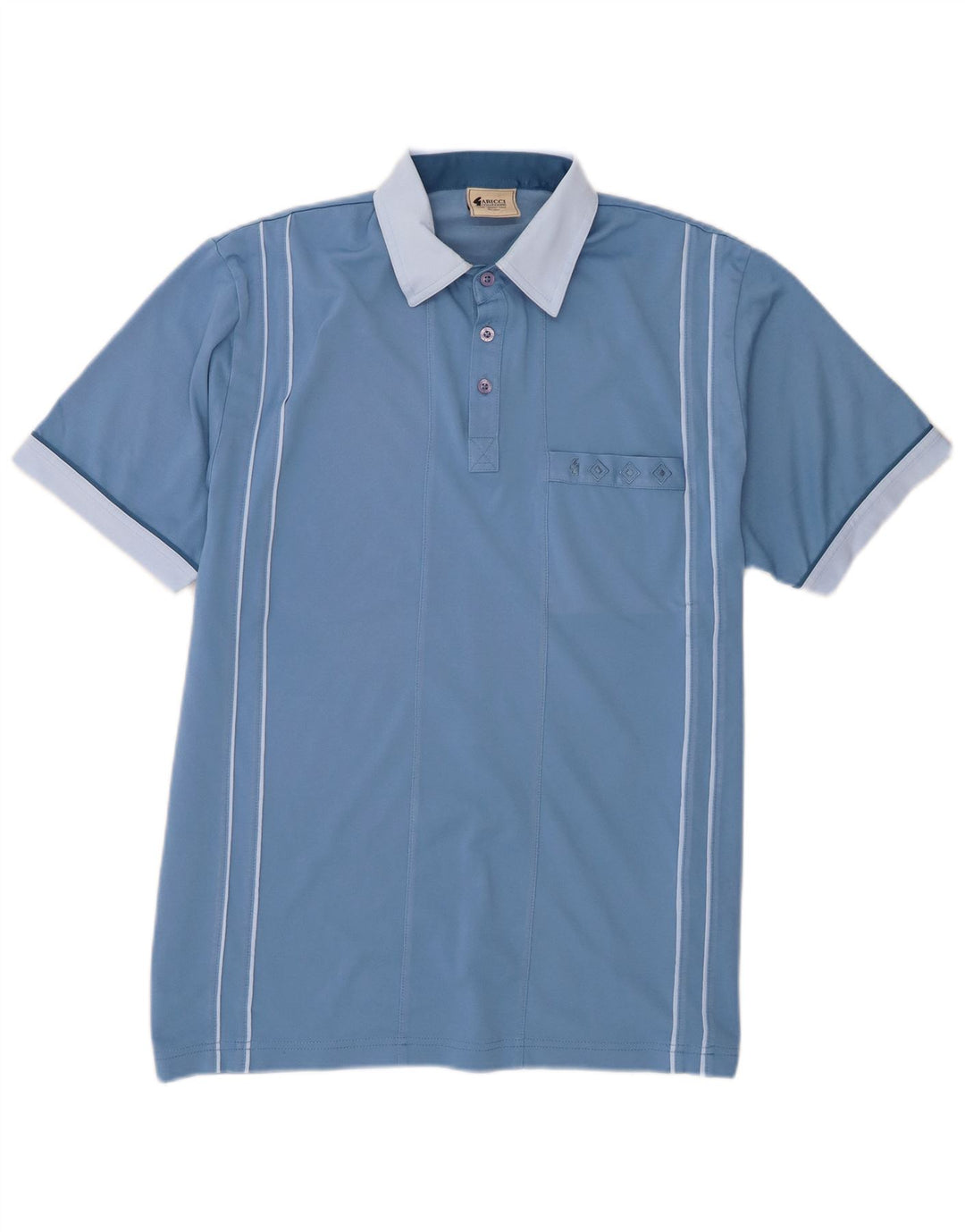 Gabicci herre poloshirt Medium Blue Colourblock Bomuld