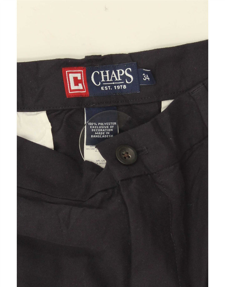 Chaps Herre Chino Shorts W34 Large Sort Polyester