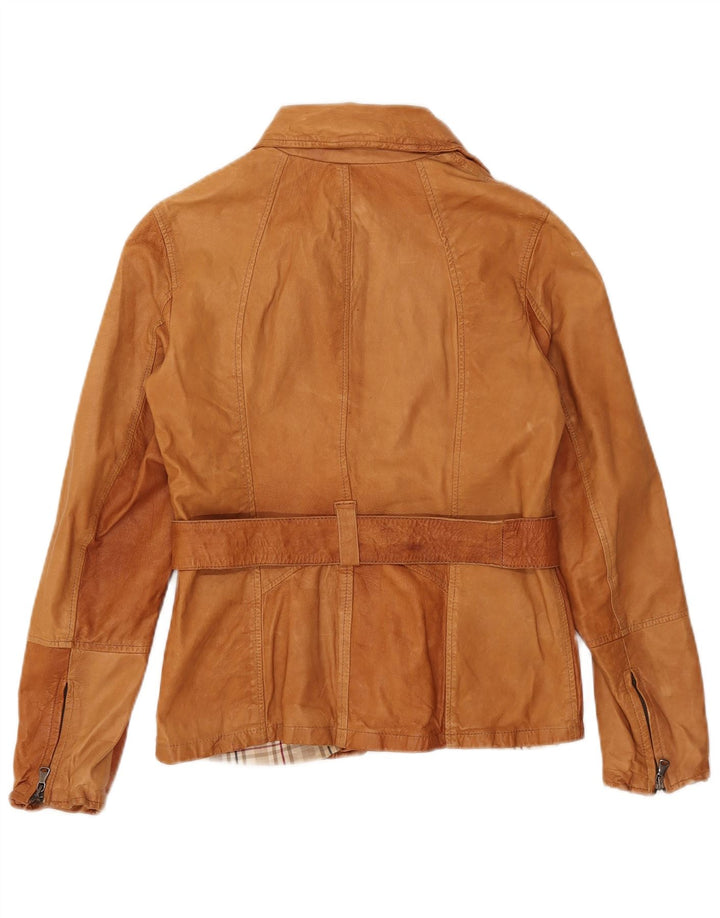 Vintage Womens Leather Jacket IT 46 Large Brown Leather