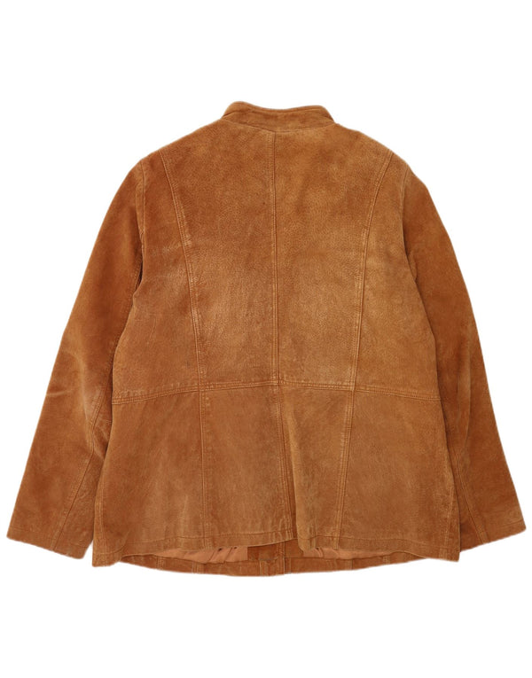Essence Damen Übergroße Wildlederjacke UK 16 Large Braun