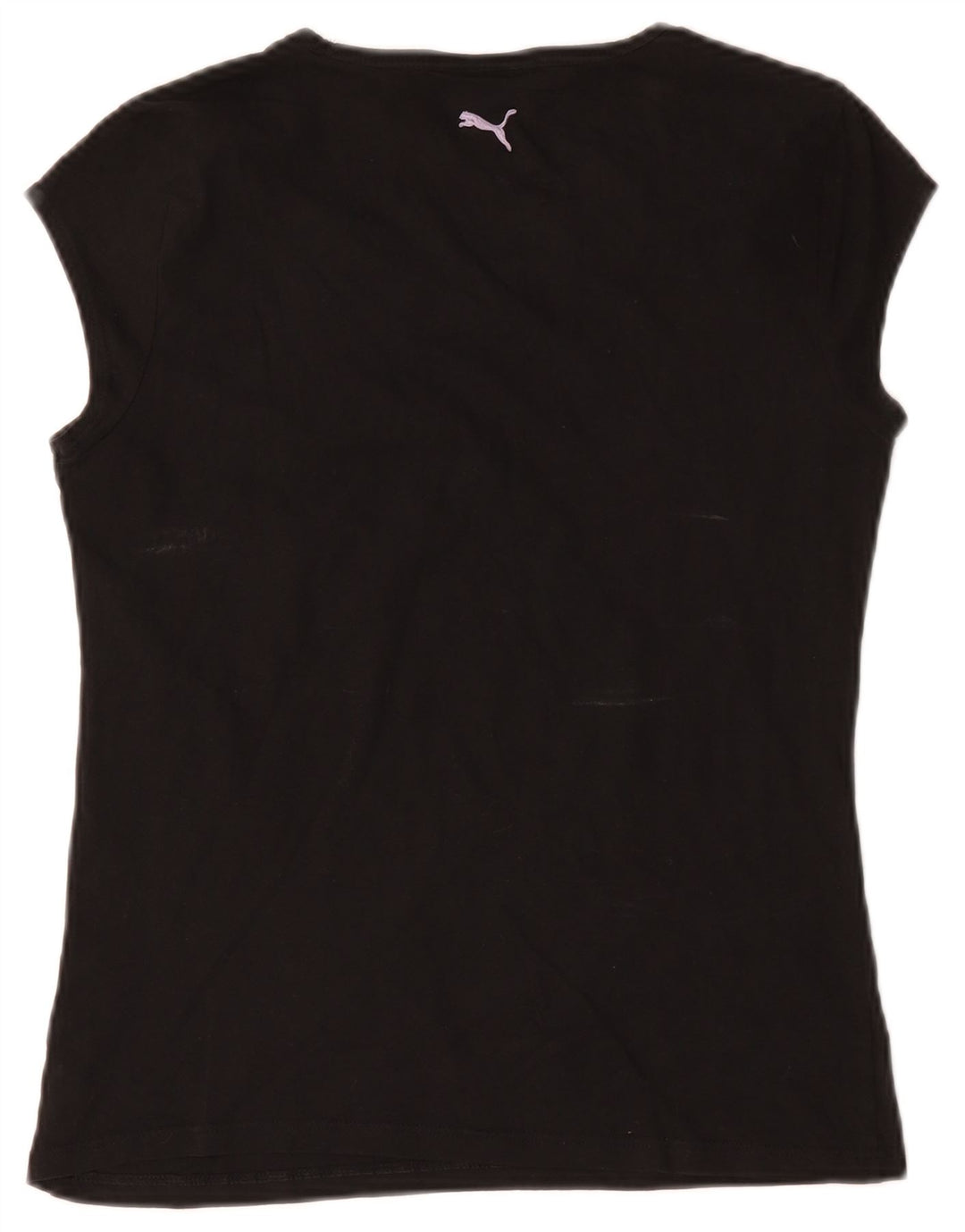 Puma Womens Graphic T-Shirt Top UK 14 Large Black