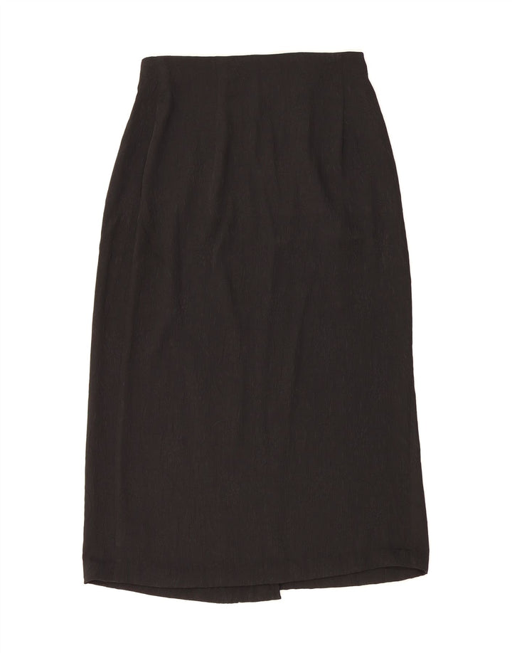ST. BERNARD Womens Classic Fit Wrap Skirt UK 12 Medium W30  Black Vintage St. Bernard and Second-Hand St. Bernard from Messina Hembry 