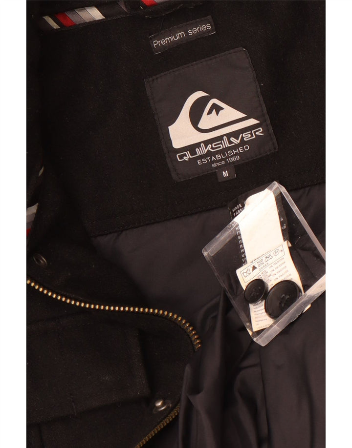 Quiksilver Mens Utility Jacket UK 38 Medium Black Wool