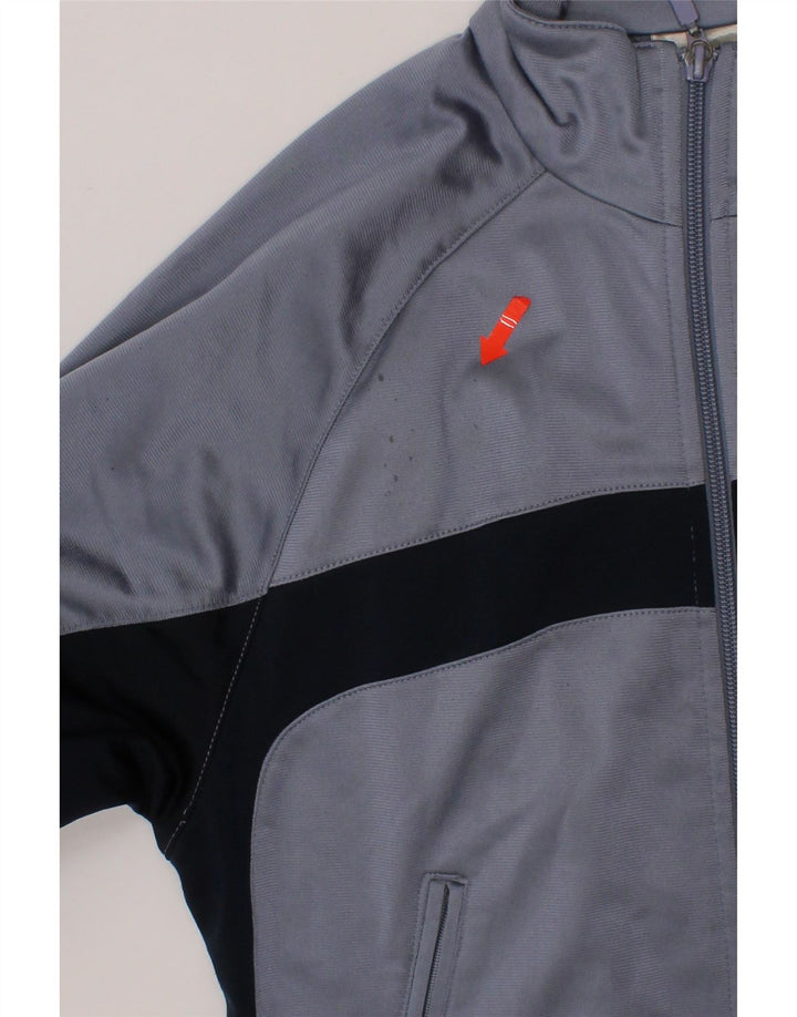 ADIDAS Boys Tracksuit Top Jacket 9-10 Years Grey Colourblock Polyester Vintage Adidas and Second-Hand Adidas from Messina Hembry 