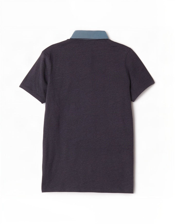 Polo da uomo Penguin in cotone color block medio blu navy