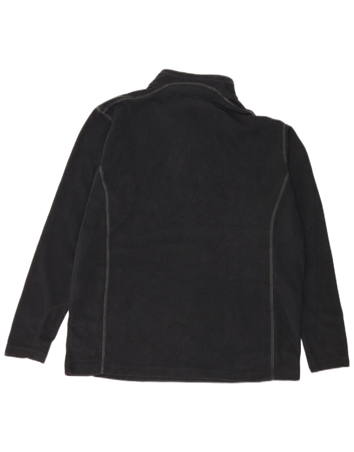 Columbia Mens Zip Neck Fleece Jumper XL Black Polyester