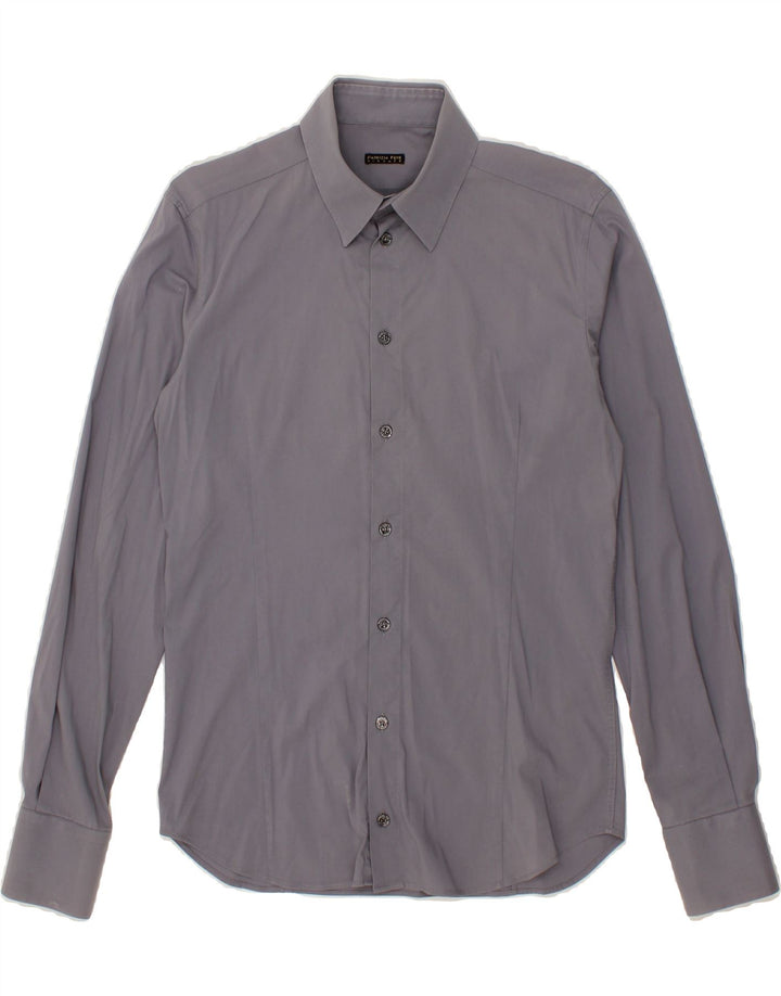 PATRIZIA PEPE Mens Shirt IT 46 Small Grey Cotton Vintage Patrizia Pepe and Second-Hand Patrizia Pepe from Messina Hembry 